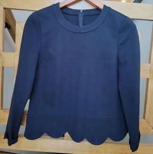 Kate Spade Scalloped hem blouse